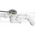 Слив-перелив полуавтомат c регулир. сиф, внеш. кабелвентиль латунь хром, клапан нерж.ст., L700мм и труб, фото2