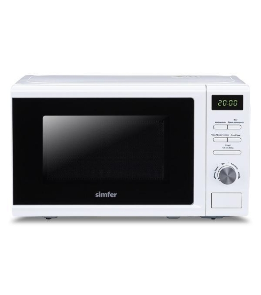 Микроволновая печь Simfer MD2250 белый, 20 л, 700 Вт, переключатели - кнопки, поворотный механизм