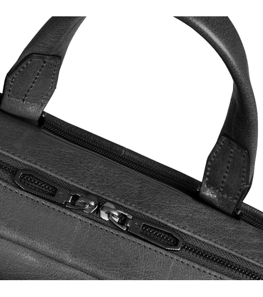 Деловая сумка мужская Piquadro Solm CA7025S141/N с отделением для ноутбука 14' черная натур.кожа