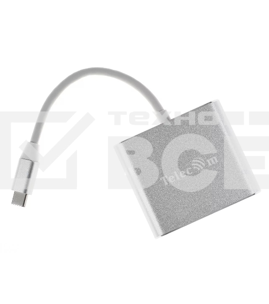 Кабель-концентратор Telecom USB3.1 TypeCm -->HDMI+USB3.0 +PD charging 4K@30Hz <TUC010>