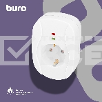 Сетевой фильтр Buro 100SH-W (1 розетка) белый (коробка), фото3