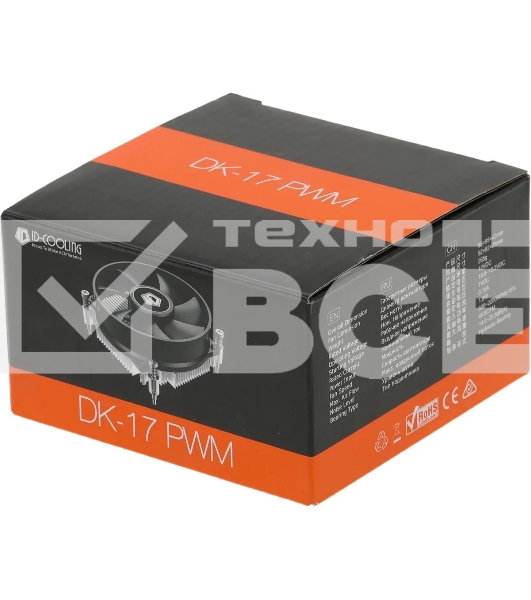 Кулер ID-COOLING DK-17 PWM серебристый/черный 92мм алюминий 2200rpm 26db 4-pin 65W 42мм