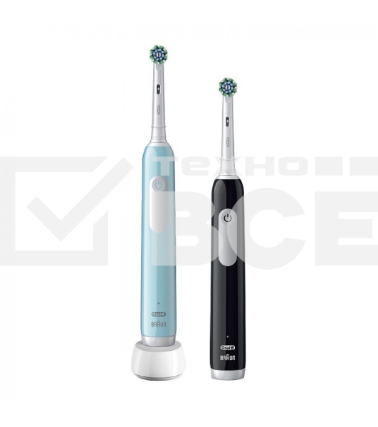 Набор электрических зубных щеток Oral-B Pro Series 1 бирюзовый/черный