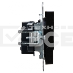 Розетка 1-местная IEK BRITE РС10-1-0-БрЧ (BR-R10-10-K02) без заземления, без защитных шторок, 10А, чёрный, фото4