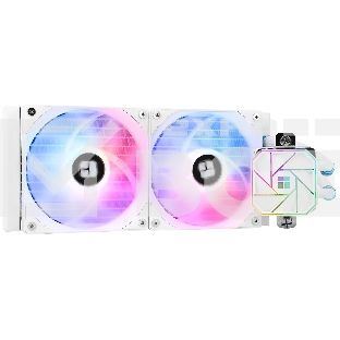 Водяное охлаждение для процессора Thermalright Aqua Elite 240 White ARGB V3 (240mm, White, ARGB/ Fans: 2x120mm, 66.17CFM, 25.6dBA, 1500RPM/ Pump height 53mm, 23dBA, 3300RPM, Rad thickness 27mm/ S: 1200, 1700, 1851, 2011, 2066, 115X, AM4, AM5)