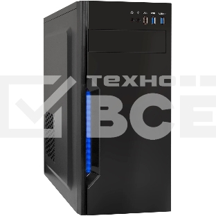 Компьютерный корпус Miditower ExeGate XP-333U-UNS400 (ATX, БП UNS400 с вент. 12см, 1хUSB/2хUSB 3.0, аудио, черный)