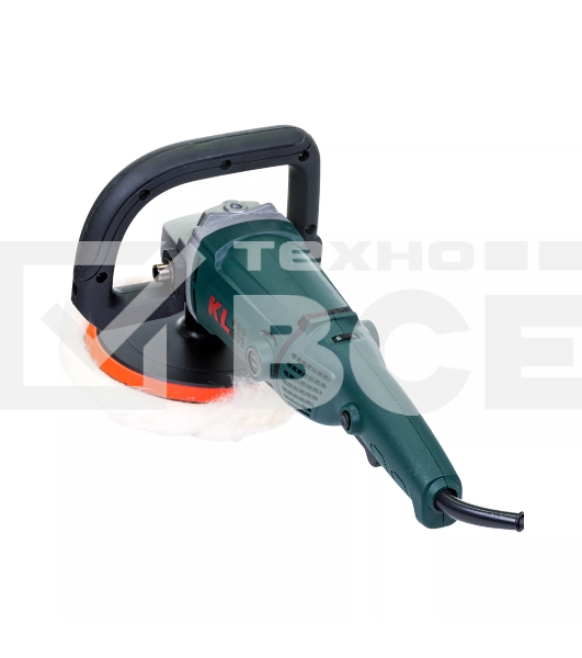 Профессиональная полировальная угловая машина KLPRO KLPJ42180 (1400вт, 3300 об/мин, 230мм, шерстяной войлок в комплекте)
