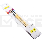 Набор кистей Silwerhof Color (набор 3шт) щетина круглая №2,4,6, деревянная ручка, фото2