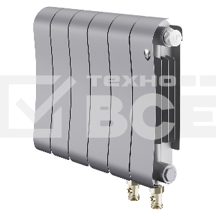 Радиатор биметаллический Royal Thermo Infinity 300 Silver Satin VR80 - 6 секц.