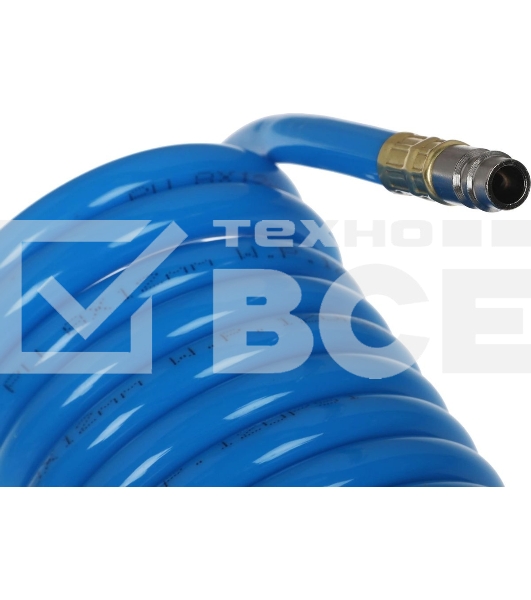 Пневматическое оборудование FUBAG Шланг спиральный с фитингами [170306] рапид полиуретан 15 бар 8х12мм 15м