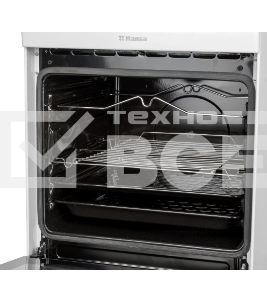 Плита электрическая Hansa FCEW54109 белый, конфорок 4 шт, духовка 65 л, 50 см x 85 см x 60 см