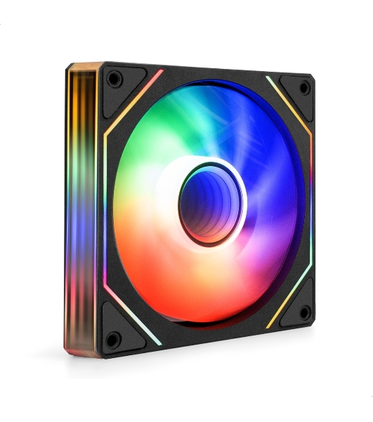 Вентилятор с подсветкой ExeGate EX12025HM3PM.FRGb.PRM (120x120x25 мм, FRGb, Hydraulic bearing (гидродинамический), 3pin+Molex, 1200RPM, 24dBA)