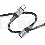 Кабель Hoco X102 Fresh iP USB Type-C (m)-Lightning (m) 1м черный коробка, фото2