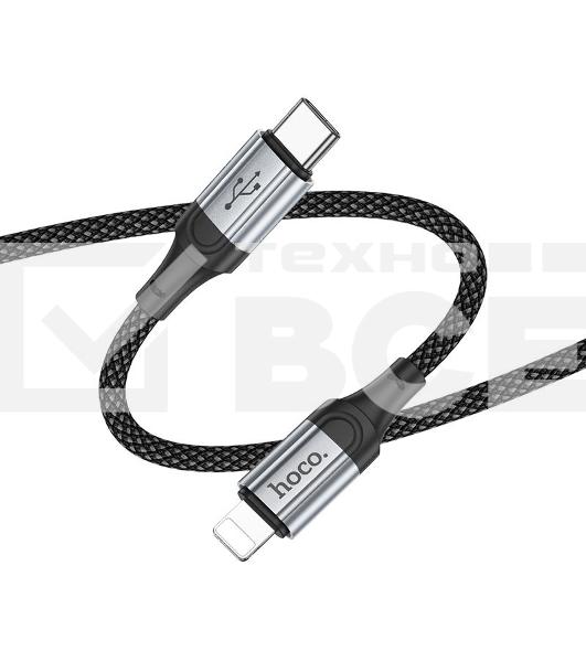 Кабель Hoco X102 Fresh iP USB Type-C (m)-Lightning (m) 1м черный коробка