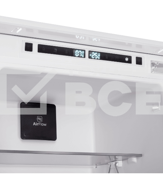 Встраиваемый холодильник Maunfeld MBF177NFFWGR Inverter белый двухкамерный 194/57 л морозилка снизу, NoFrost