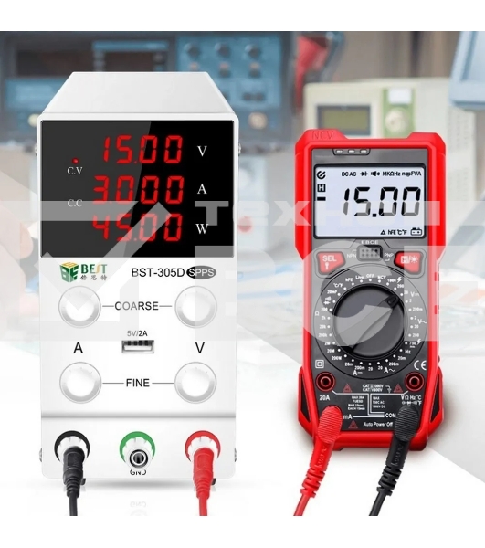 Лабораторный источник питания BESTOOL BST-305D 30В, 5А, цифровой дисплей, 1 канал, пост. ток