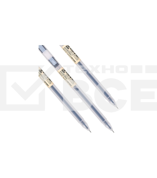 Ручка гелевая Deli A119-BK прозрачный, черные чернила, линия 0.5мм