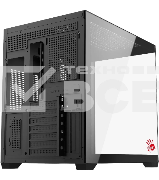 Компьютерный корпус Bloody CC-122 черный без БП ATX 10x120мм 1xUSB2.0 1xUSB3.0 audio