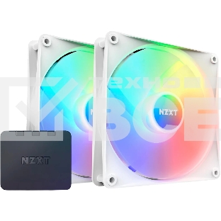 Вентилятор для корпуса Case Cooler NZXT F140 RGb Core Twin Pack (140x140x25мм, 4-pin PWM, RGb, 89.48CFM, 32.5dBA, 1800RPM, белый, 2pcs)