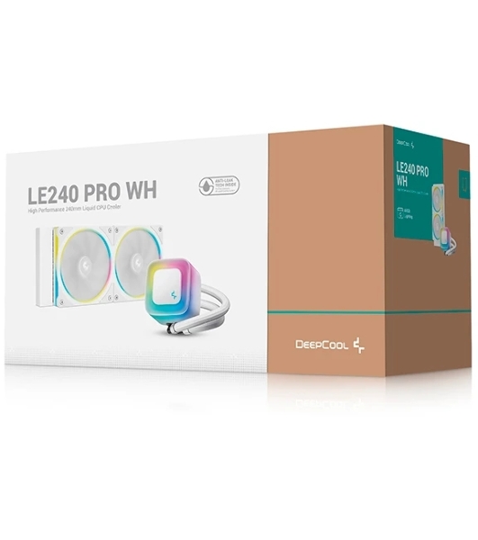 Система водяного охлаждения Deepcool LE240 Pro ARGB Soc-AM5/AM4/1200/1700/1851 белый 4-pin 28.2-33dB Al 280W 1347gr Ret (R-LE240PRO-WHAMMC-G-1)