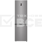 Холодильник Candy CFN6200SDC серебристый двухкамерный 227/91л морозилка снизу, No Frost, фото 1