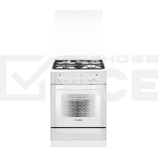Плита газовая Gefest ПГ 6300-02 0340 белый, конфорок 4 шт, духовка 52 л, 60 см x 85 см x 60 см