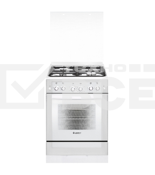 Плита газовая Gefest ПГ 6300-02 0340 белый, конфорок 4 шт, духовка 52 л, 60 см x 85 см x 60 см
