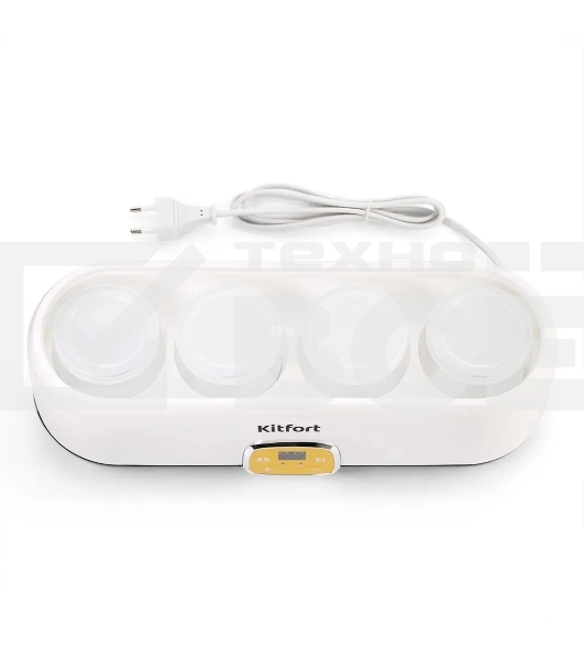 Йогуртница Kitfort КТ-6038 20Вт 4б. 200мл упр.:электрон. белый/черный