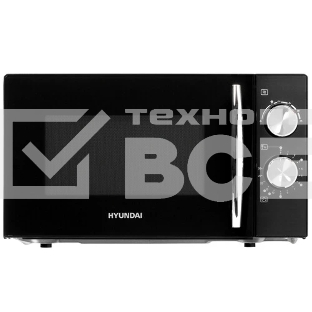 Микроволновая печь Hyundai HYM-M2050 черный, 20 л, 700 Вт, переключатели - поворотный механизм