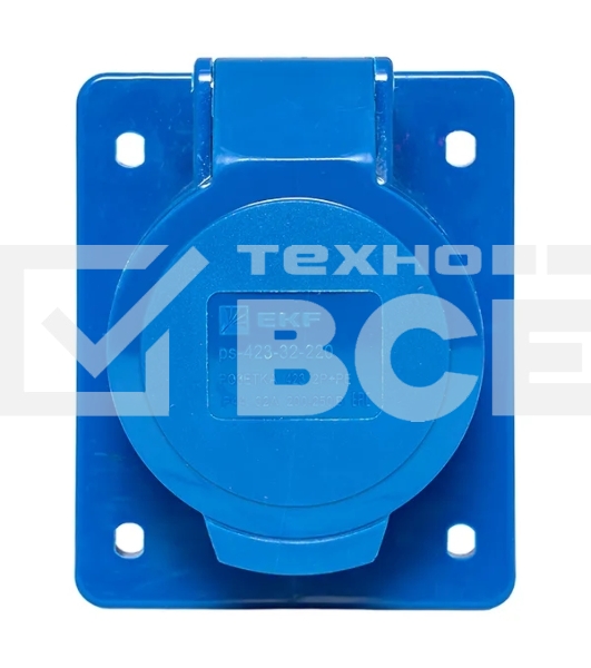 Розетка стационарная внутренняя EKF 423 ps-423-32-220 32А 220В 2P+E IP44