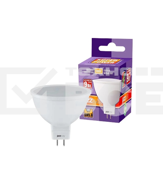 Лампа светодиодная JazzWay 2859754A PLED-SP JCDR 9 Вт 3000 К тепл. бел. GU5.3 720 лм 230В