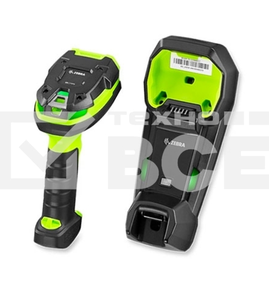 Сканер штрих-кода ручной Zebra DS3678-HD 2D Imager, беспроводной, USB, Bluetooth, зеленый/чёрный