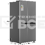 Холодильник LG GC-B257KMHW серебристый двухкамерный 422/206 л., морозилка сбоку, No Frost, Side by Side, фото8