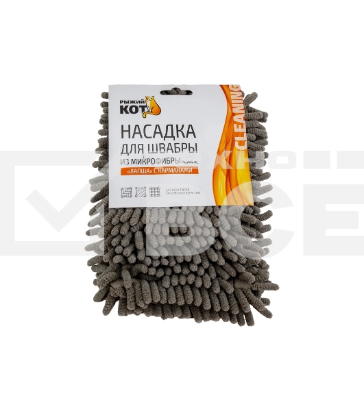 Насадка для швабры РЫЖИЙ КОТ из микрофибры MopM4-HС 
