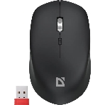 Мышь беспроводная Defender Velvet MB-406 черный, 1600 dpi, радиоканал, Bluetooth, USB, кнопки - 4, фото 1