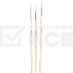 Набор кистей Silwerhof Color (набор 3шт) щетина круглая №2,4,6, деревянная ручка, фото3