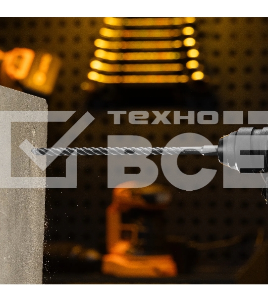 Бур по бетону Denzel цельная крестовая пластина, 8x315 мм, SDS PLUS