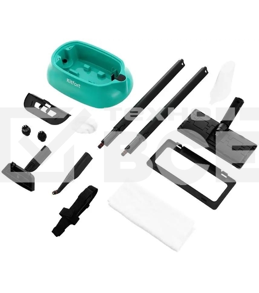 Пароочиститель напольный Kitfort КТ-9102-3 черный/бирюзовый