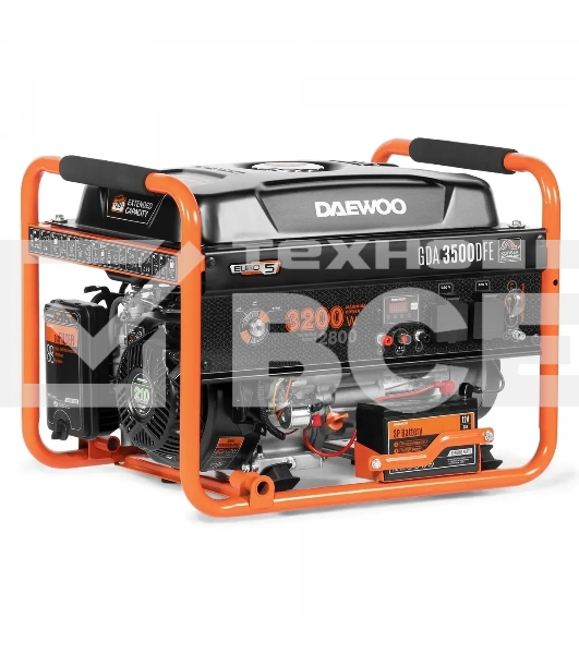 Генератор DAEWOO GDA 3500 DFE  бак 18л быстрый запуск бензиновый + газ