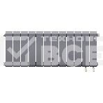 Радиатор биметаллический Royal Thermo Infinity 300 Silver Satin VR80 - 12 секц., фото2