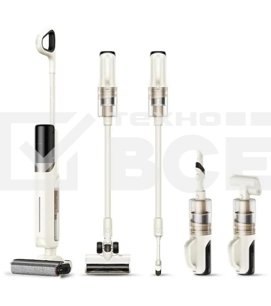 Вертикальный моющий пылесос Dreame Trouver K30 Mix белый, 7*2600 mAh, 300Вт, сухая/влажная уб., 500 мл., работа от АКБ max 30 мин