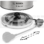Чайник электрический Bosch TWK4P440 1.7 л, 2400 Вт, нержавеющая сталь/черный (корпус: нержавеющая сталь), фото4
