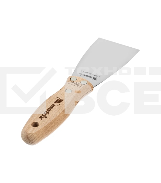Шпательная лопатка Matrix из нержавеющей стали, 60 мм, буковая рукоятка, EFP