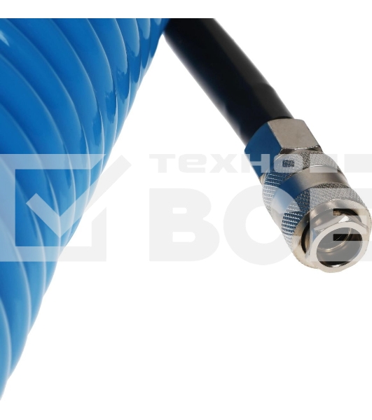 Пневматическое оборудование FUBAG Шланг спиральный с фитингами [170306] рапид полиуретан 15 бар 8х12мм 15м