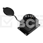 Колодка MultiSet 1х розетка 2К+З 16А/250В IP44 каучуковая черн. SE MST4003BK, фото4