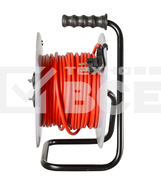 Удлинитель силовой Ресанта СУ-3х1,5-30/3 (61/118/7) 2x1.0 кв.мм 4 розет. 40 м ПВС катушка серый