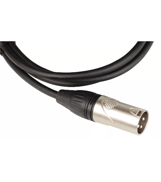 Кабель микрофонный FORCE FMC-05/1.5XLR (M) - XLR (F), высококачественный балансный, малошумящий с проводниками из безкислородной меди OFC, диаметр 6 мм, профессиональные металлические разъемы, длина 1,5 м, цвет черный