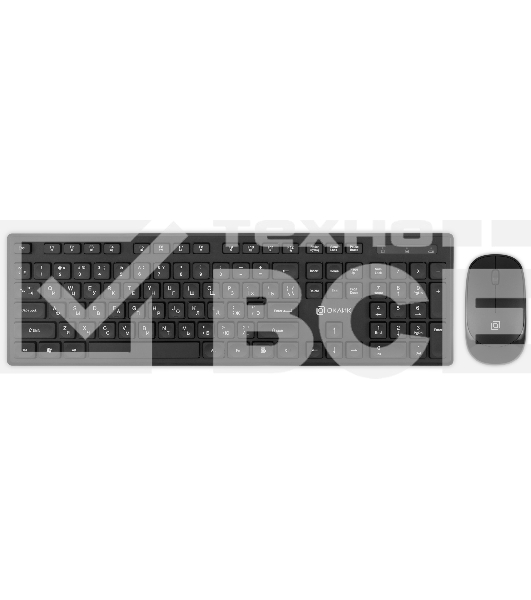 Клавиатура + мышь Оклик S255W клав:черный мышь:черный USB беспроводная Multimedia (1909361)