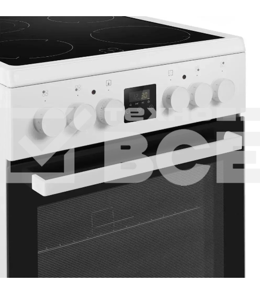 Плита электрическая Maunfeld MEC57CW08TD белый, конфорок 4 шт, духовка 59 л, 50 см x 85 см x 60 см