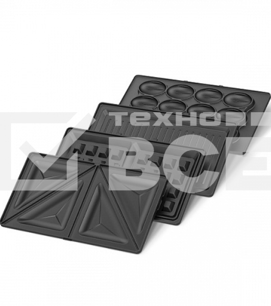 Прибор для выпечки BQ ST2001 черный, 4 in 1. MultiChef, 800 Вт, многофункциональный прибор 4 в 1, 4 пары панелей в комплекте: гриль, венские вафли, сэндвич, орешки, антипригарное покрытие панелей Non-Stick PRO, равномерный нагрев, вертикальное хранение, о